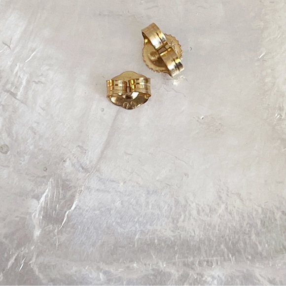 14K Gold Pearl Drop Earrings CU 1 1/4” Bridal - Picture 9 of 12